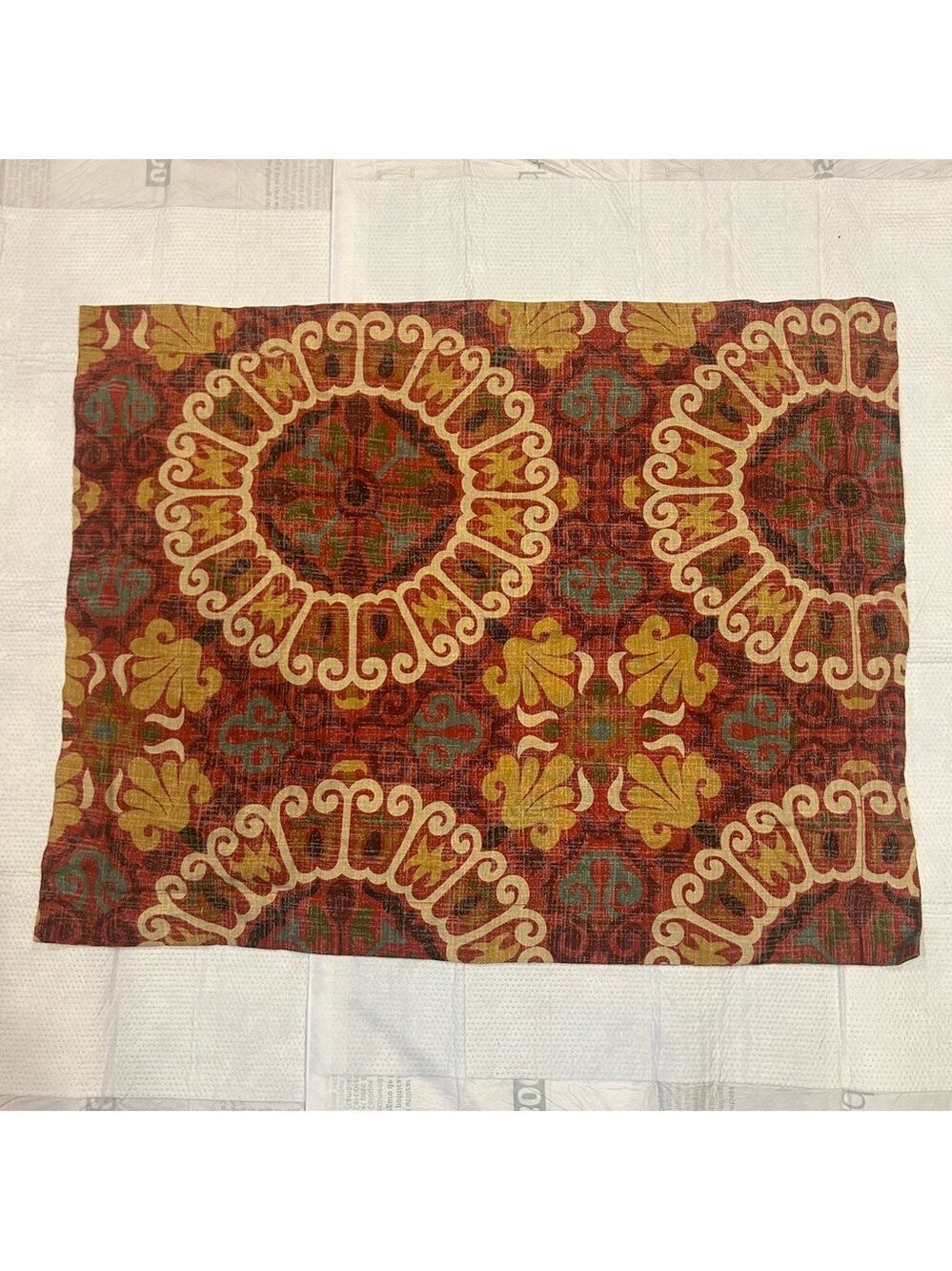 Pottery Barn Madeira Suzani Linen BlendP Pillow Sham Set 2 Bohemian